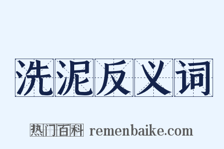 洗泥反义词是什么意思的图片
